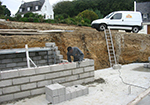 Réalisation des fondations à Fontevraud-l'Abbaye